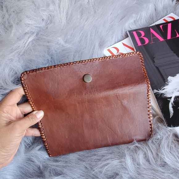 brown large genuine leather wallet - Picture 4 of 8